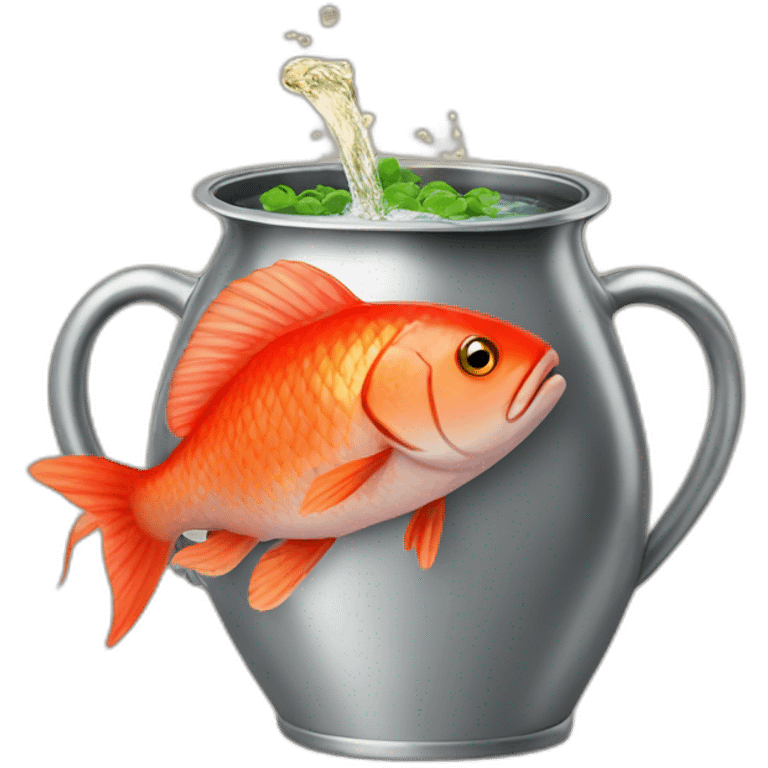 red fish in a champagne pot emoji