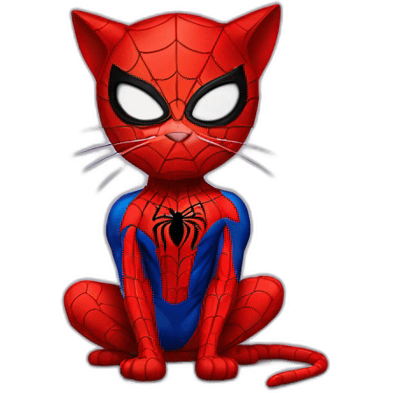 Cat dressed as spider man  emoji