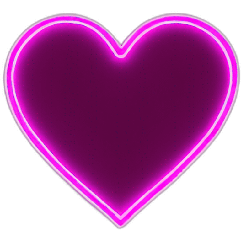 neon sign heart outline emoji