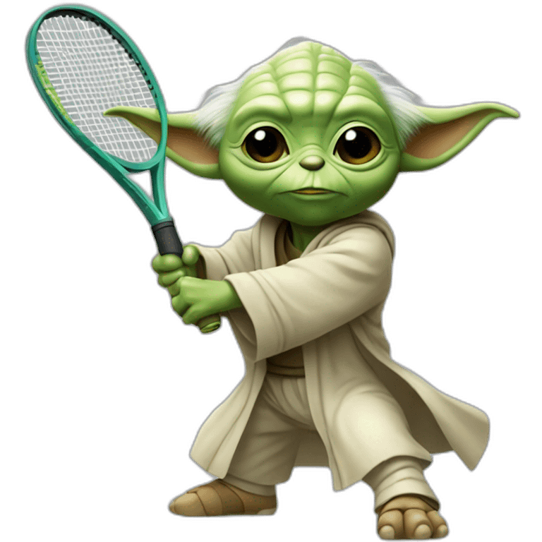 Yoda qui joue au tennis emoji