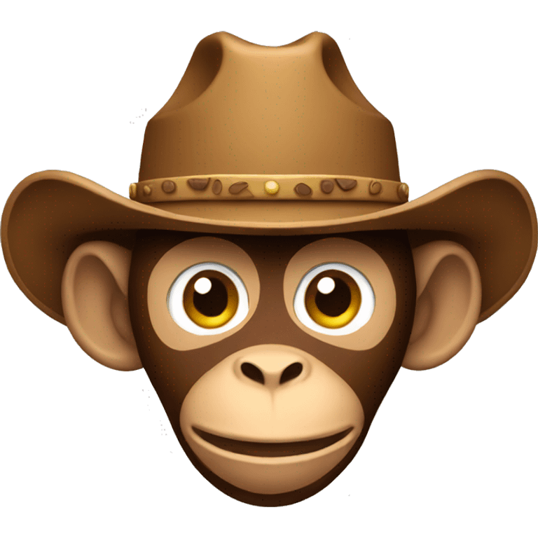 Monkey with a cowboy hat emoji