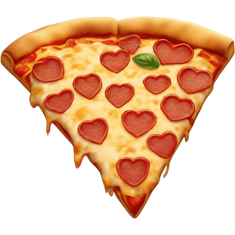 Heart shaped pizza  emoji