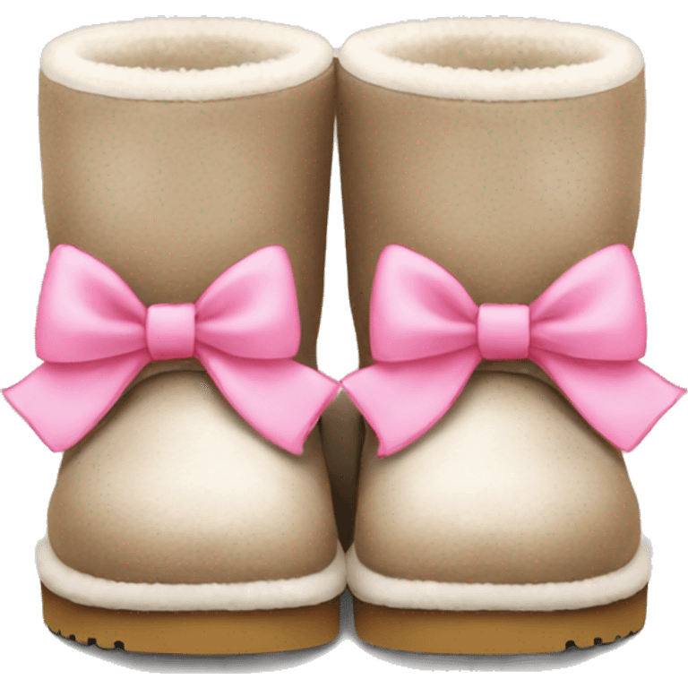 Uggs with pink bows emoji