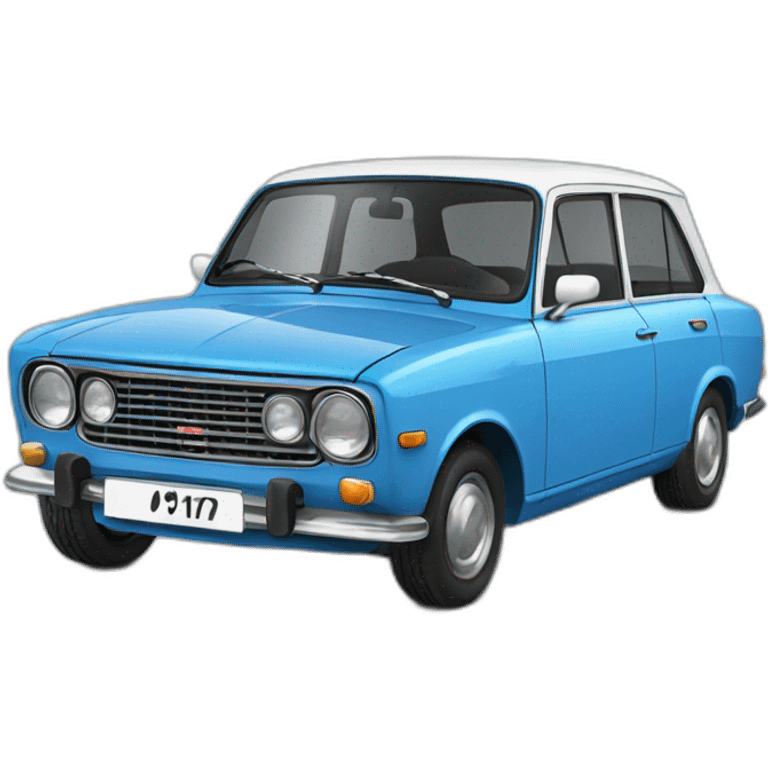 car blue vaz 2101 emoji