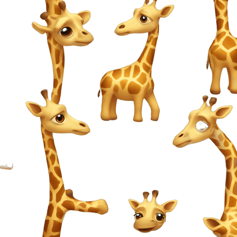 a giraffe with toes emoji