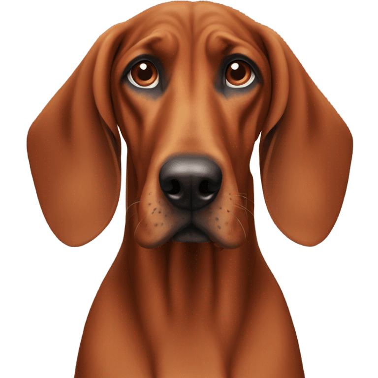 A redbone coonhound emoji