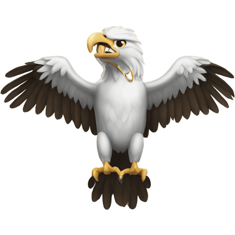 Eagle with ram in its talons emoji