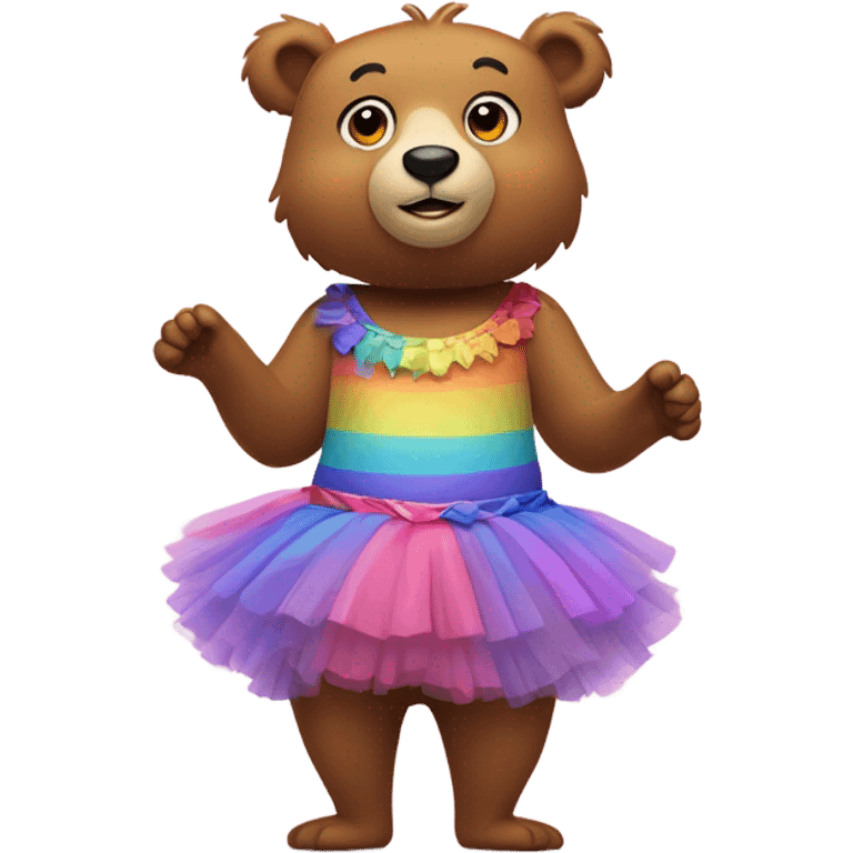 bear wearing tutu emoji