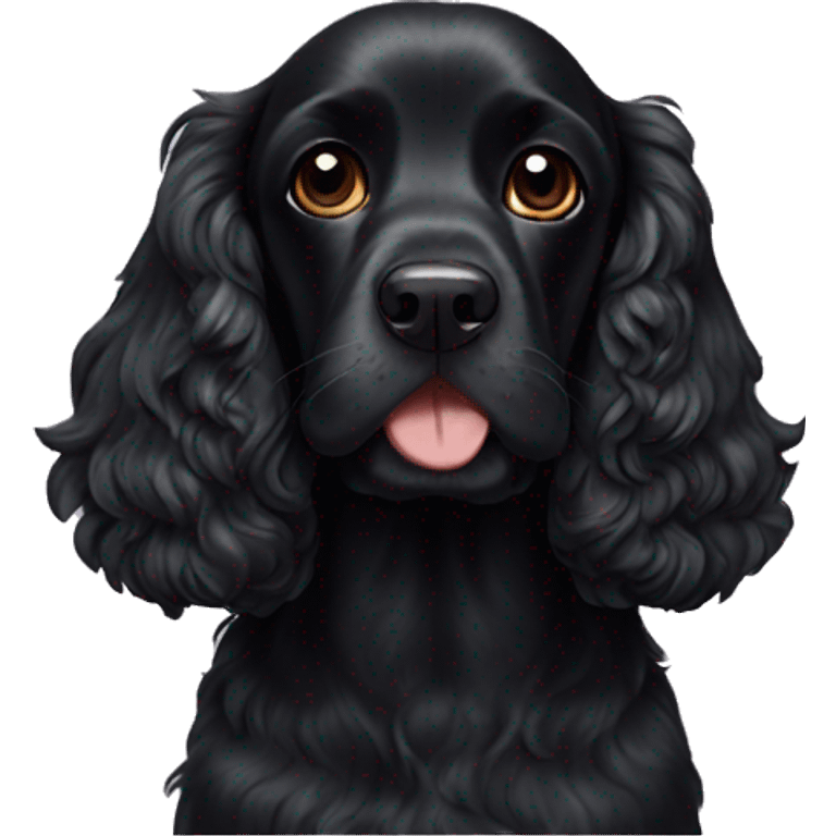 Black cocker spaniel  emoji