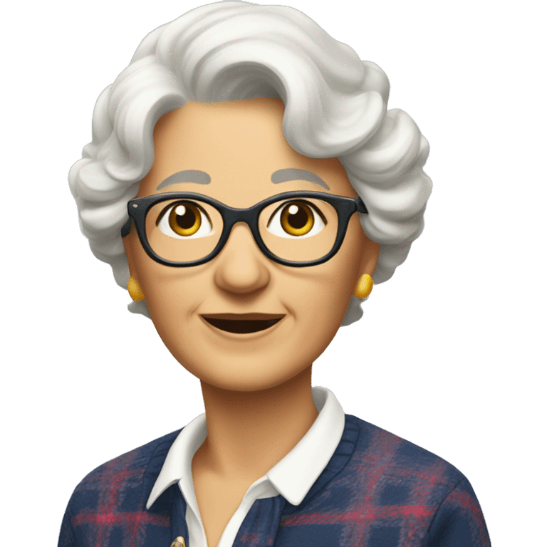 Preppy grandma  emoji