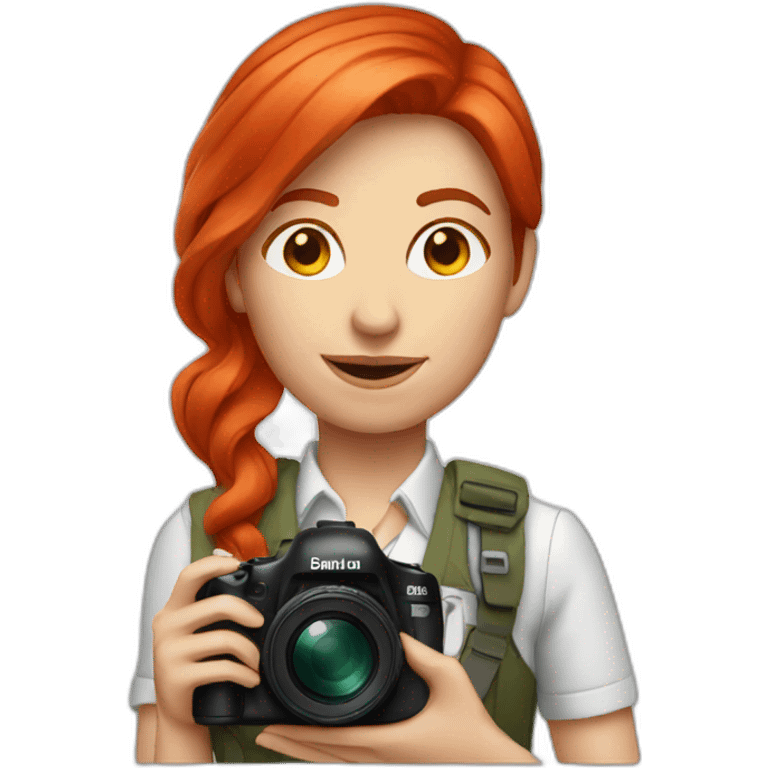 red hair woman photographer emoji