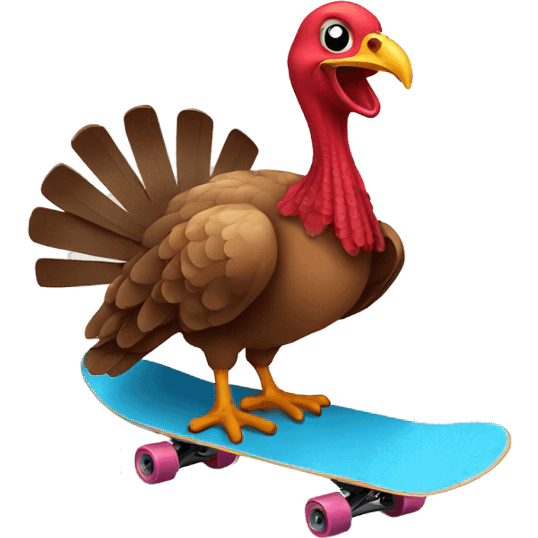 Turkey with skateboard  emoji