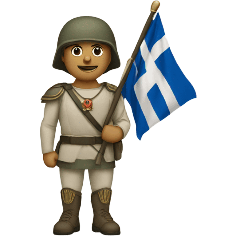 Greek military with Greek flag emoji