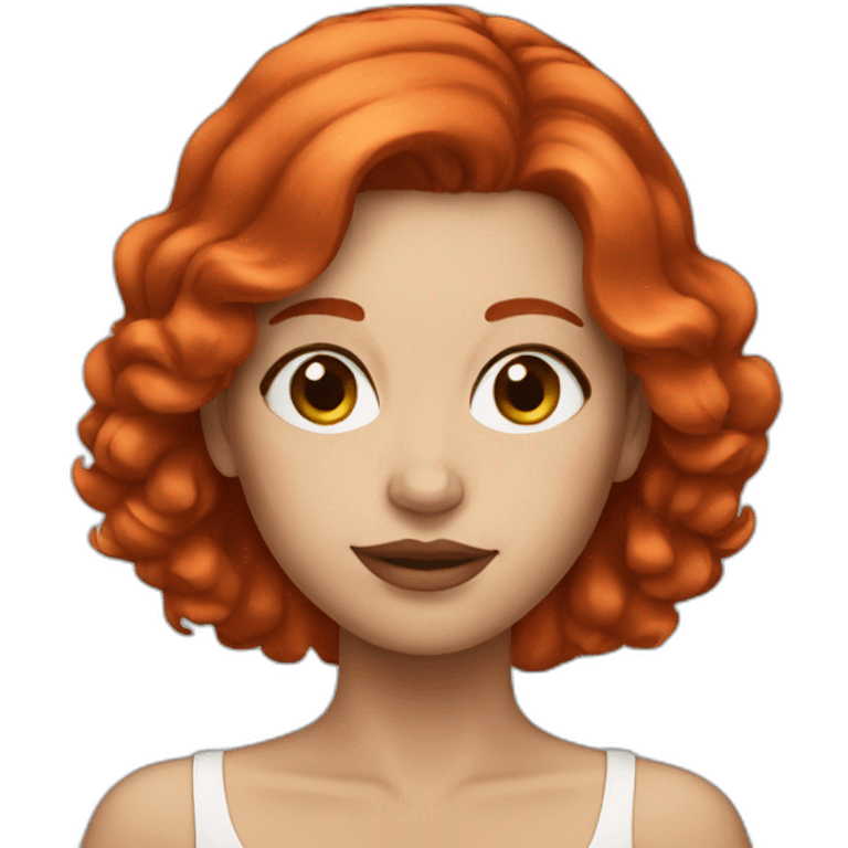 beauty red head emoji