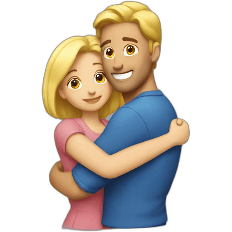 Fair Couple hug  emoji