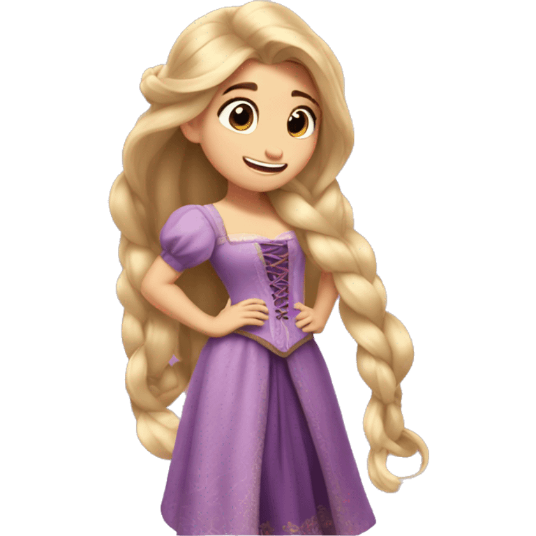 Disneys Rapunzel as an emoji emoji