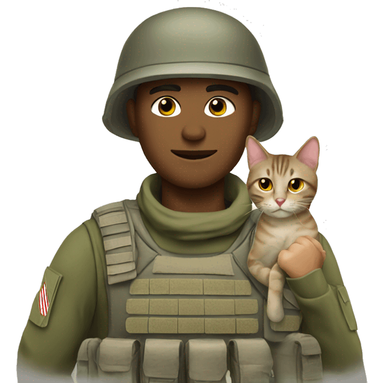 Soldier with a cat  emoji