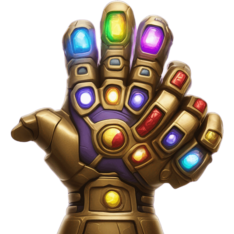 Infinity gauntlet snapping emoji