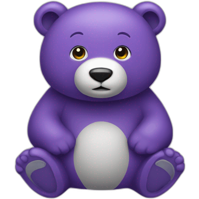 Un ours violet emoji