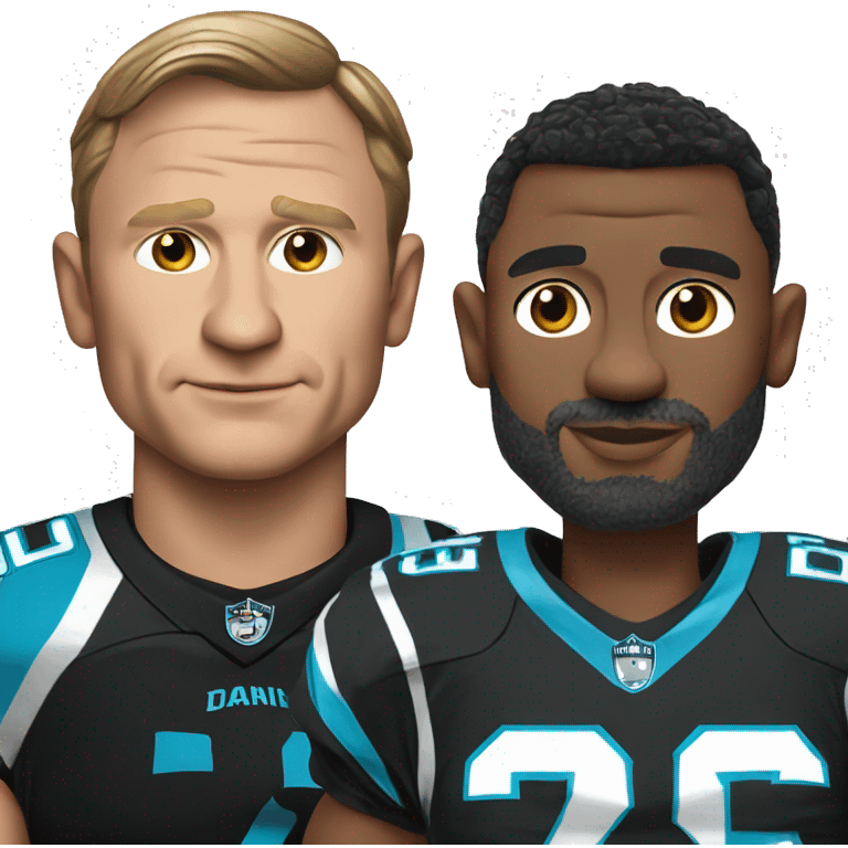 Daniel Craig with Carolina panthers jersey emoji