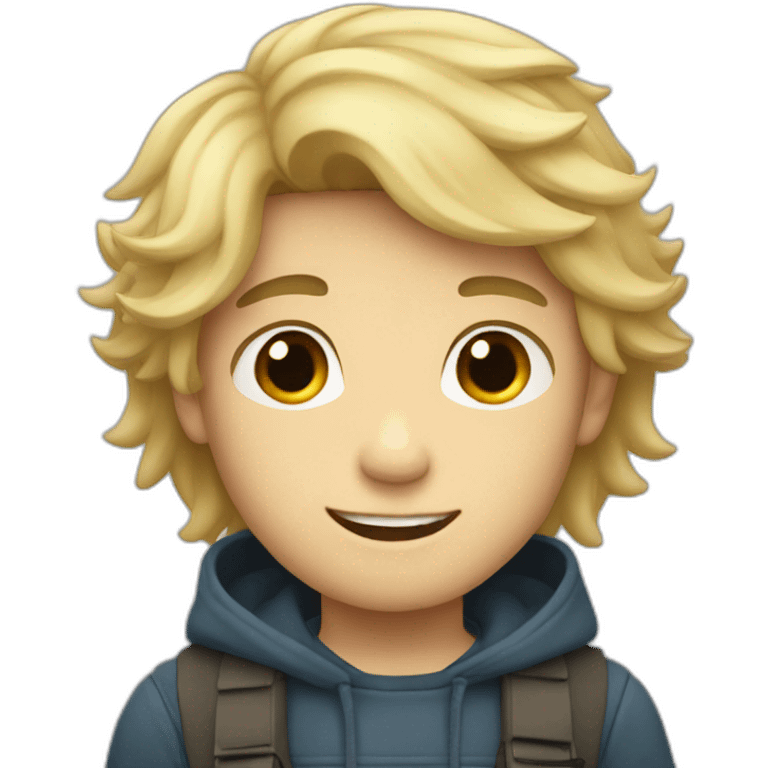 a dark hair boy with a long blond hair boy emoji