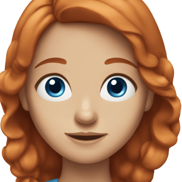 Redhead girl with blue eyes emoji