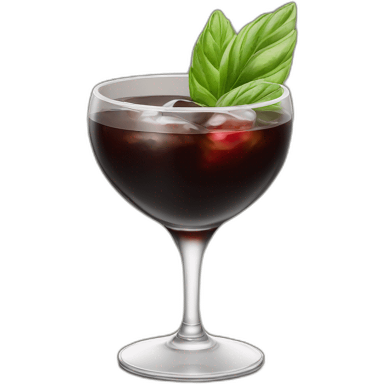 Black russian cocktail emoji