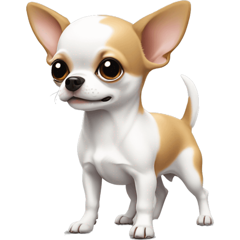 tricolor chihuahua with white body and spot on butt  emoji