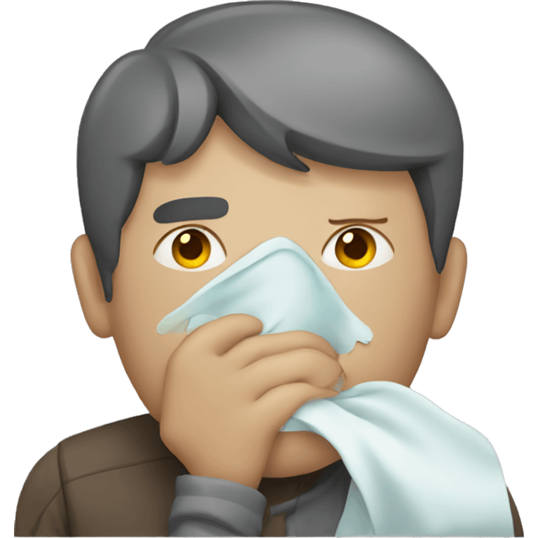 a man getting sick emoji