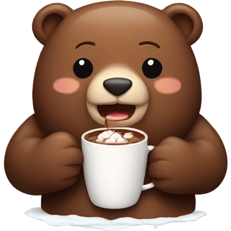 bear with hot chocolate emoji