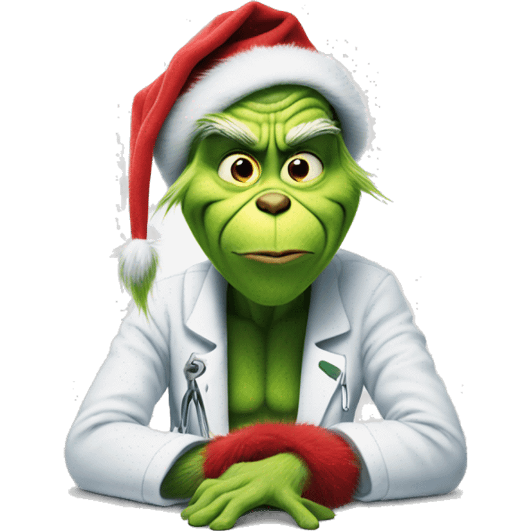 The grinch getting knee surgery emoji