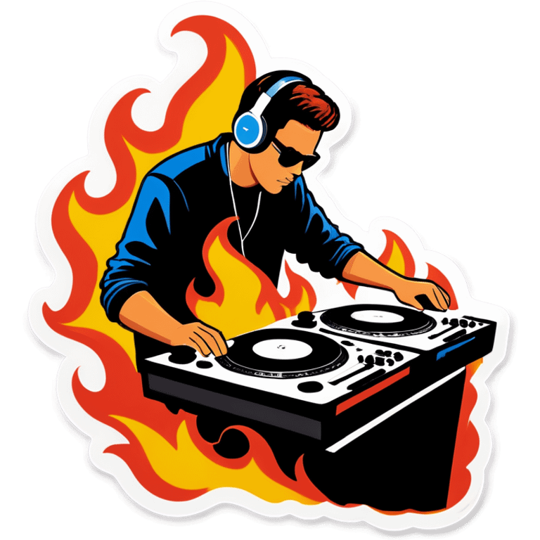 Dj on fire emoji