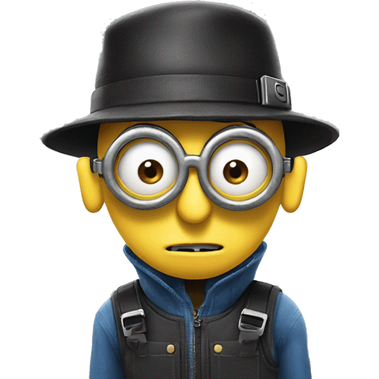 Despicable Me 4 minion with mind control hat emoji