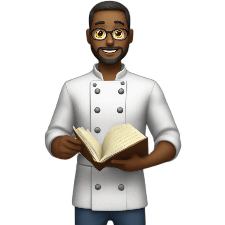 Gordan Ramey holding recipe book  emoji