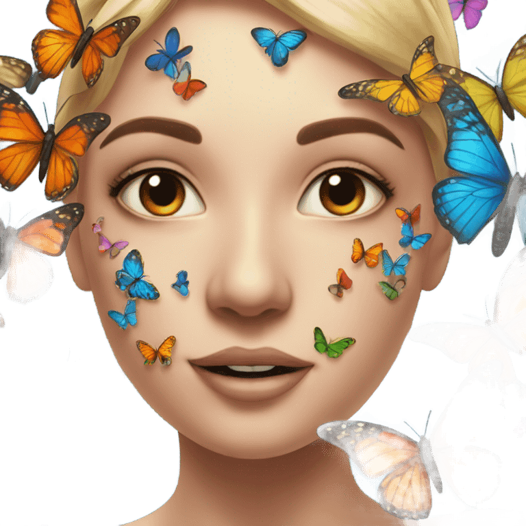 Face with butterflies  emoji