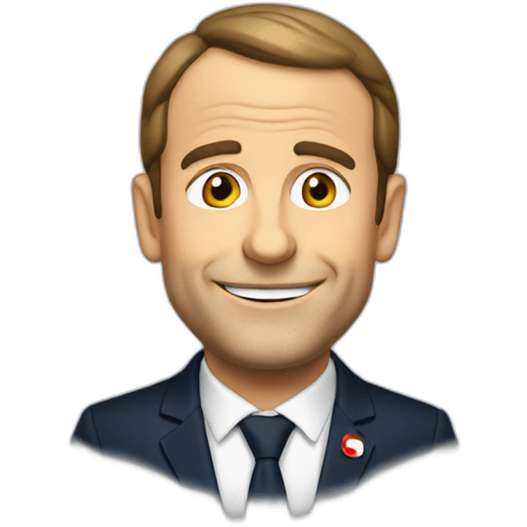 Macron avec bière emoji