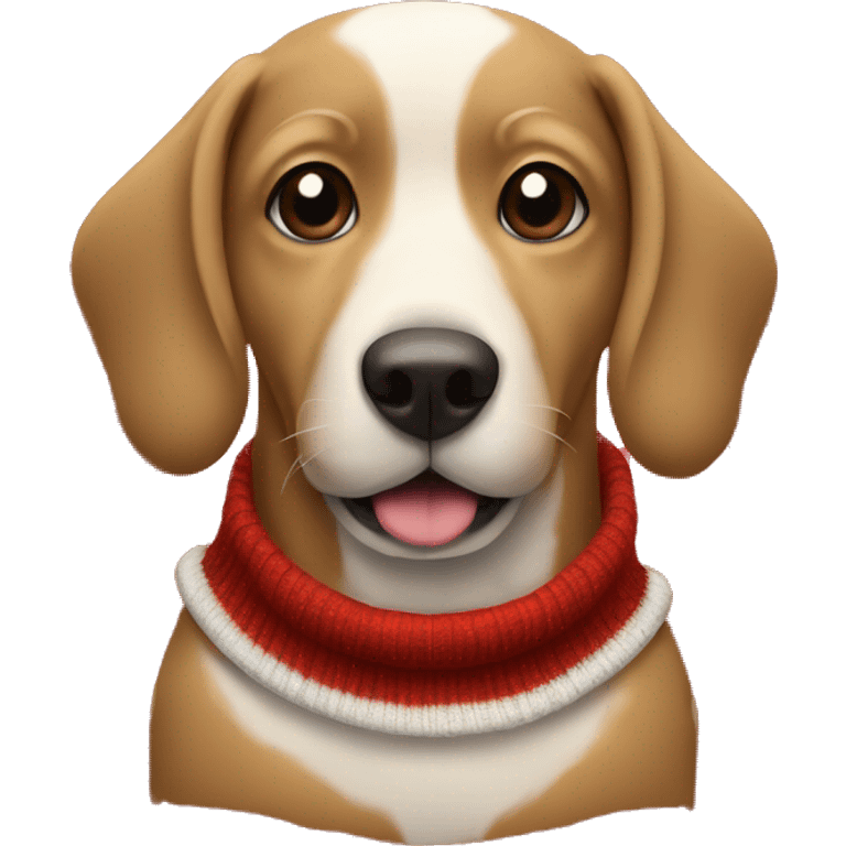 dog in christmas sweater emoji