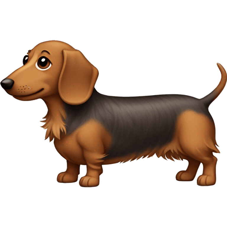 Very Wire haired wiener dog whole body  emoji