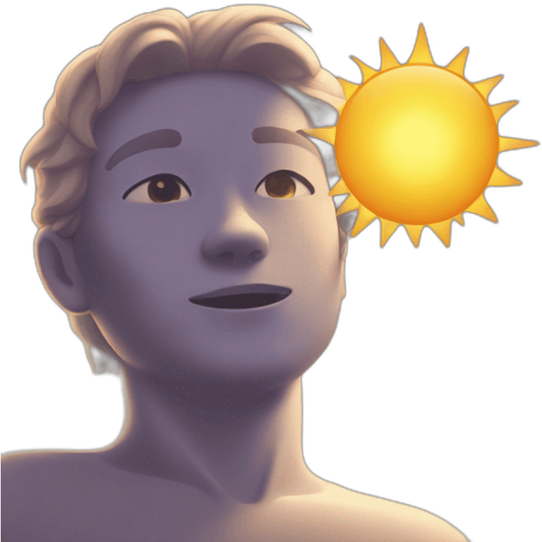 Face looking at the sun emoji