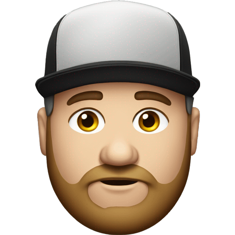 Fat Jewish man in his 30s wearing black trucker hat  emoji