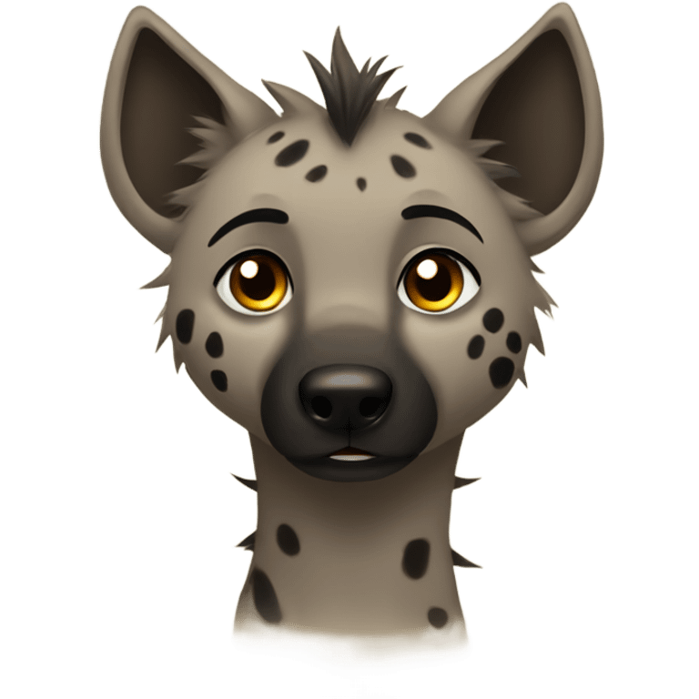 Hyena calm heartwarming expression  emoji