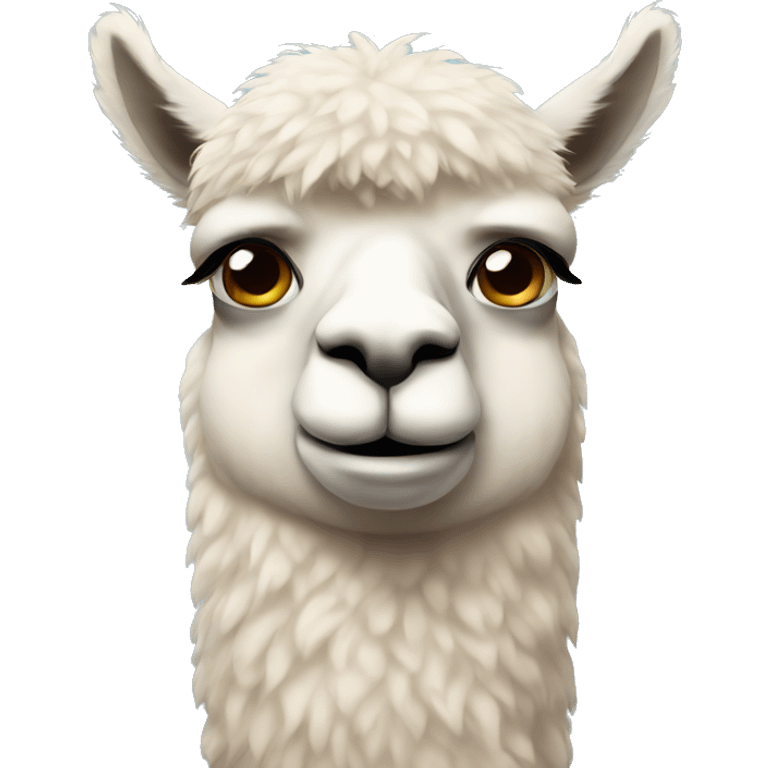 Sad alpaca  emoji