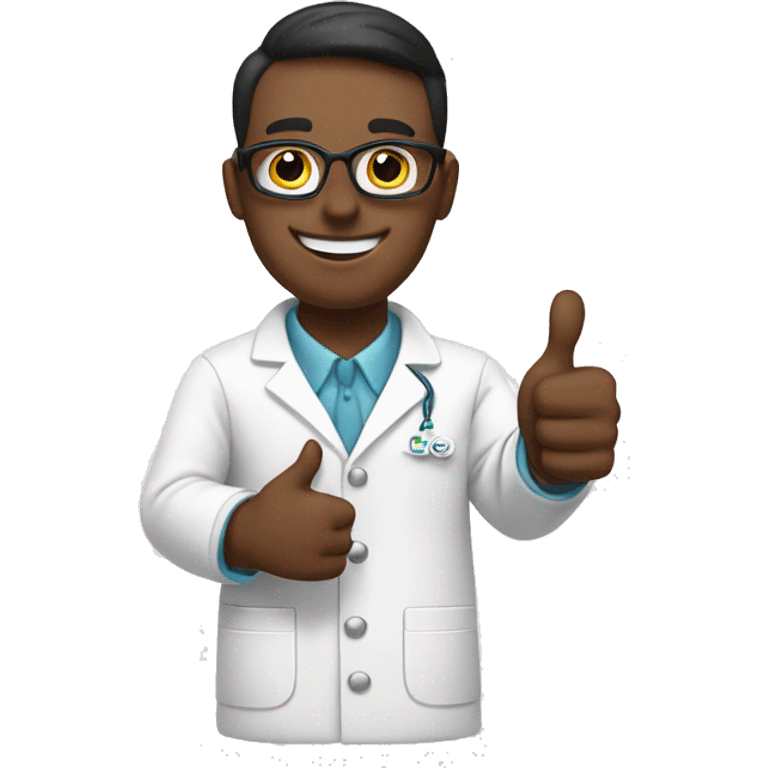 Pharmacist with thumbs up for success flow emoji