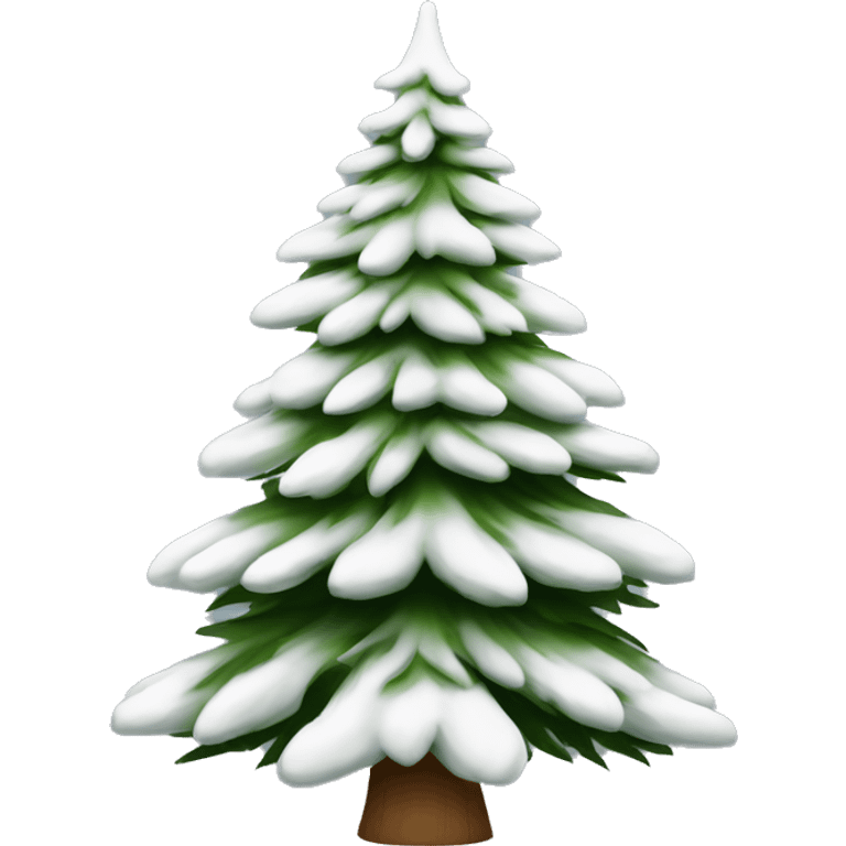  actual white fir christmas tree isolated.  emoji