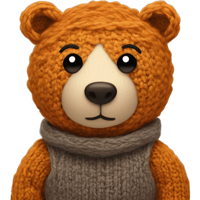 Knitted ginger bear emoji