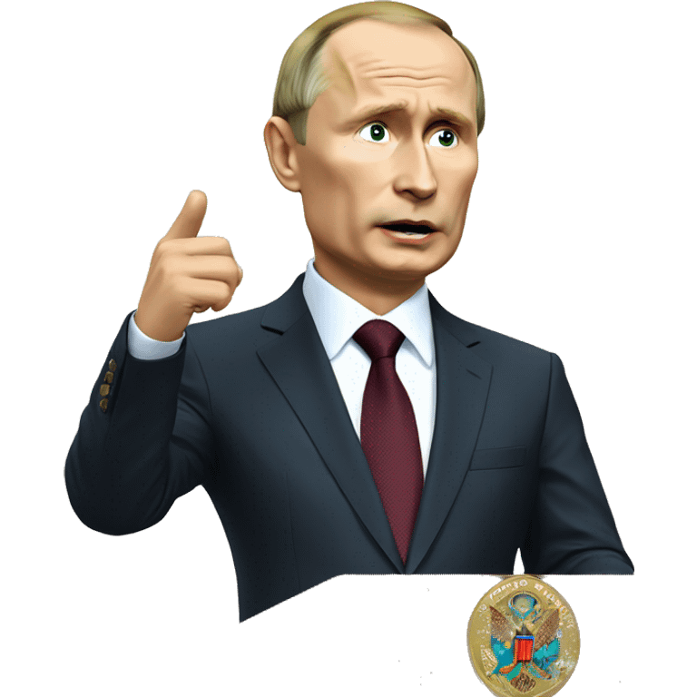 Putin gives a speech on a new node emoji