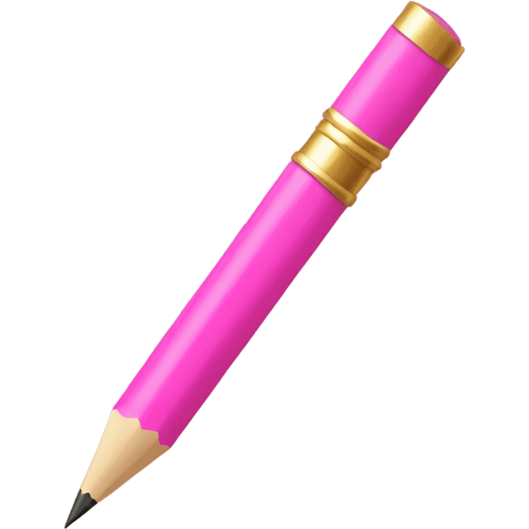 Pink pencil emoji