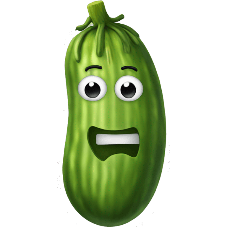 A big Christmas dill pickle emoji