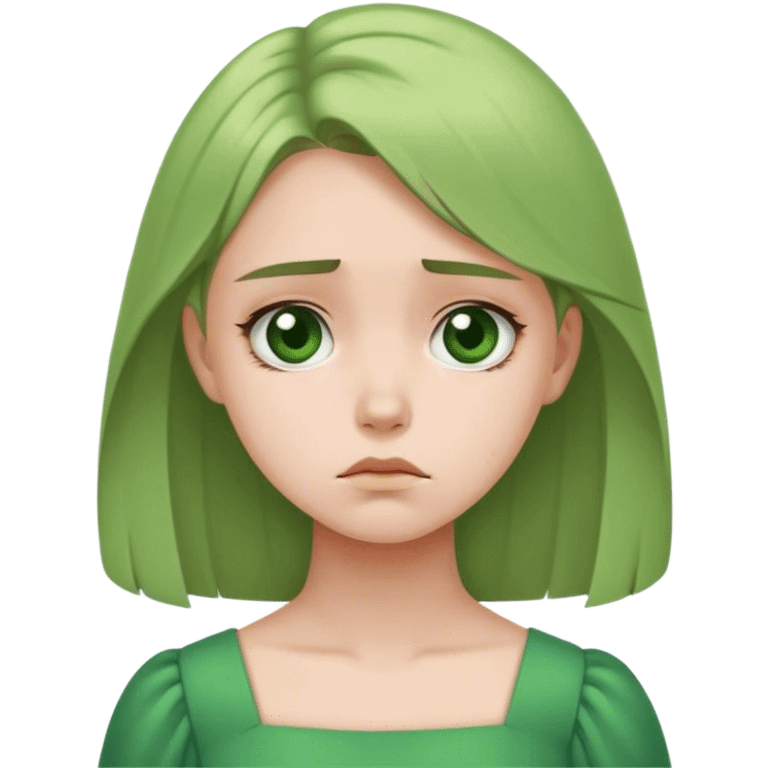 pink in green dress fairy saddest emoji