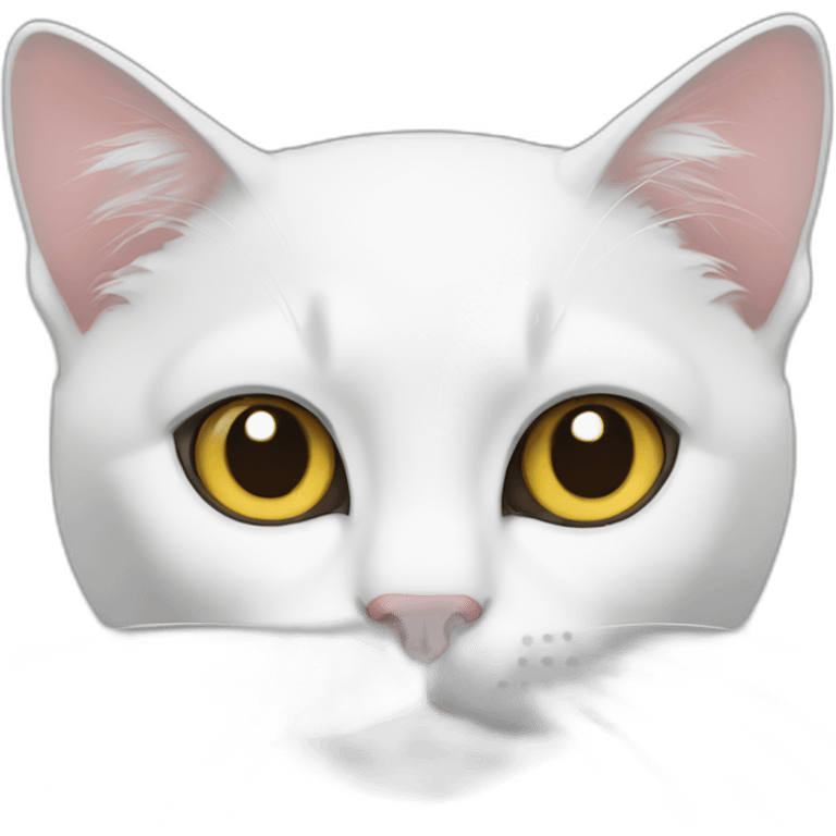 Cat white emoji